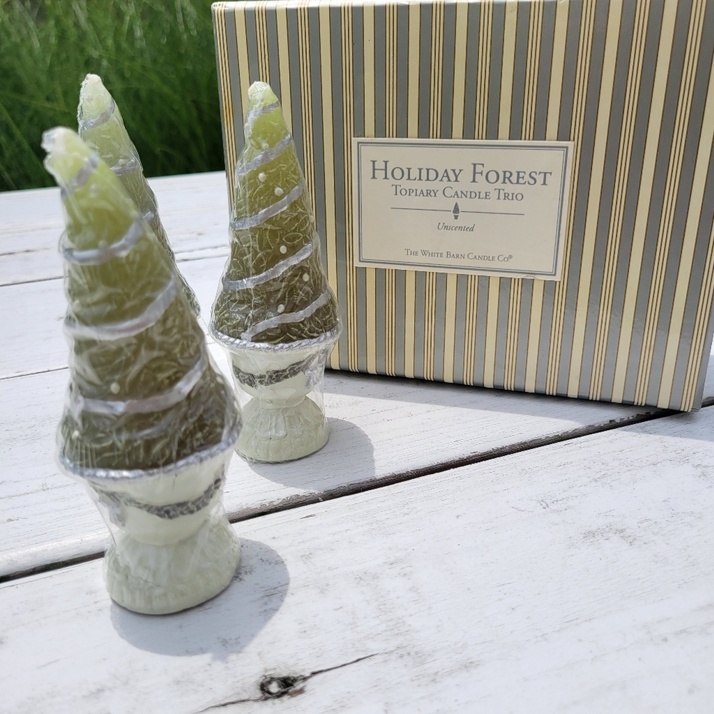 Topiary Candle Trio ~ White Barn Candle Company ~ Shabby Chic ~ French Country